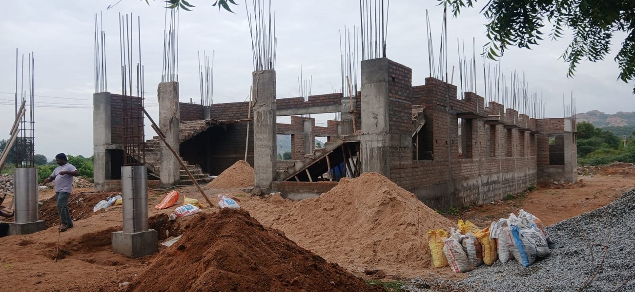 Proposed Community Hall in Chikkamadinal Village, Kanakagiri Tq, Koppal Dist. — by Basavashree Design & Constructions, Gangavathi.