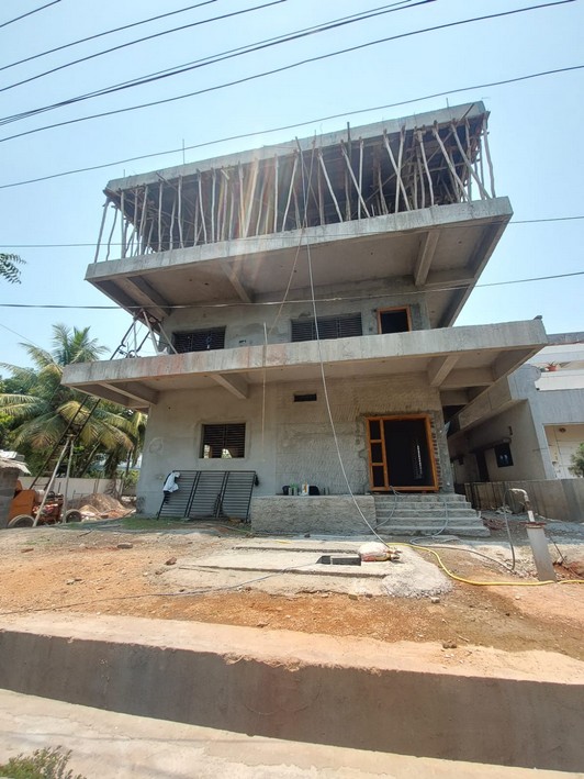 Proposed Triplex Building in Gangavathi, Gangavathi Tq, Koppal Dist. — by Basavashree Design & Constructions, Gangavathi.